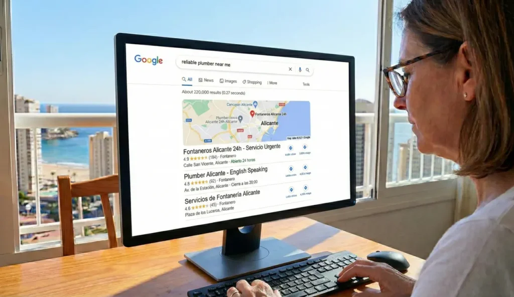 local seo for plumbers Spain