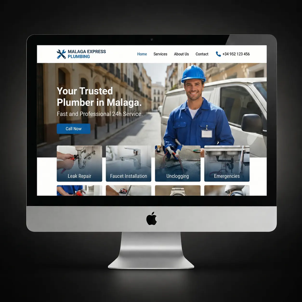Local trades website design for Málaga